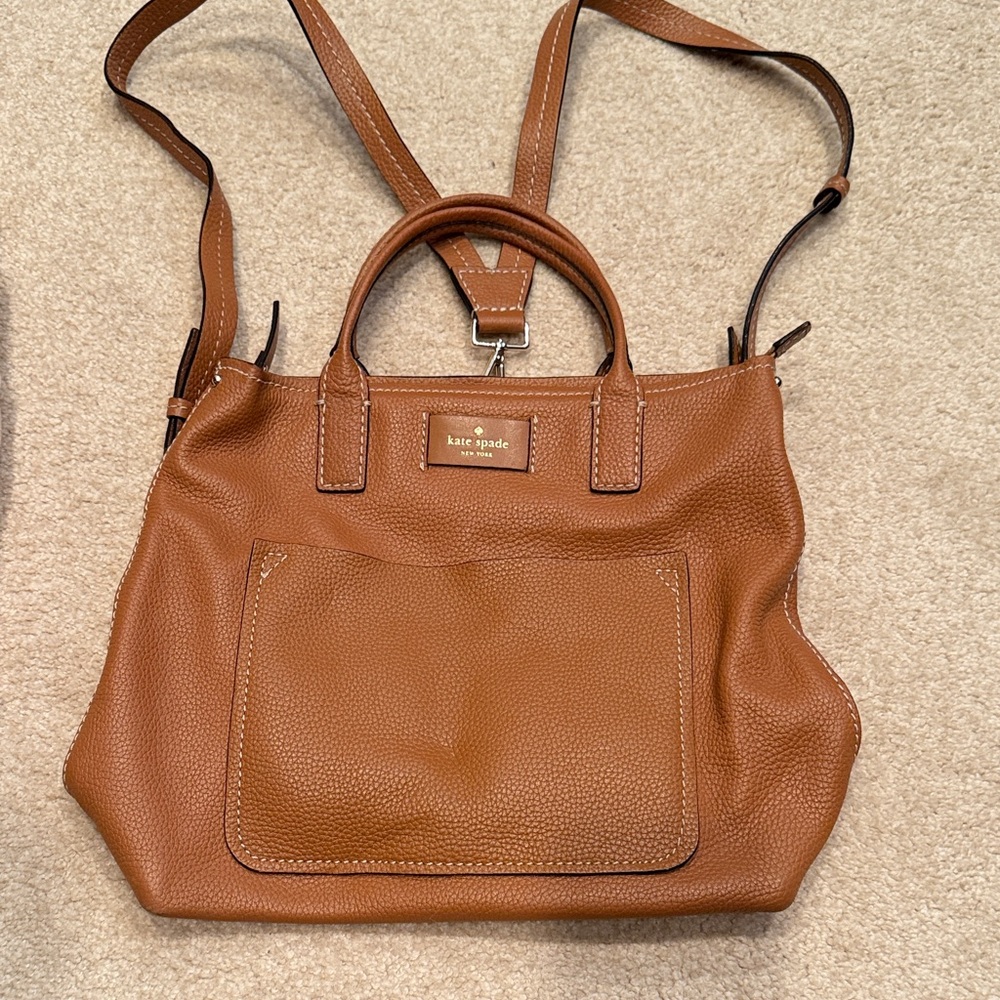 Kate Spade Tan Leather Backpack